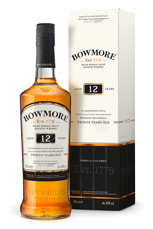Whisky - Bowmore 12 års, 0,7 L, 40%